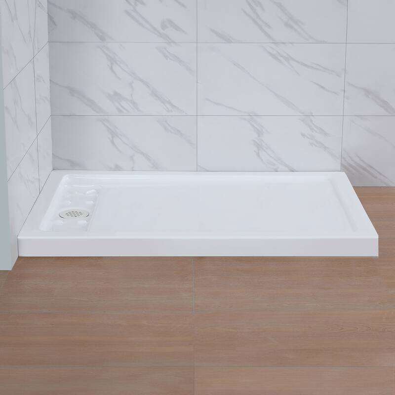 Bel Soft Close 3-Piece Base/Door Rectangular Corner Shower Kit (Left or Right Drain)
