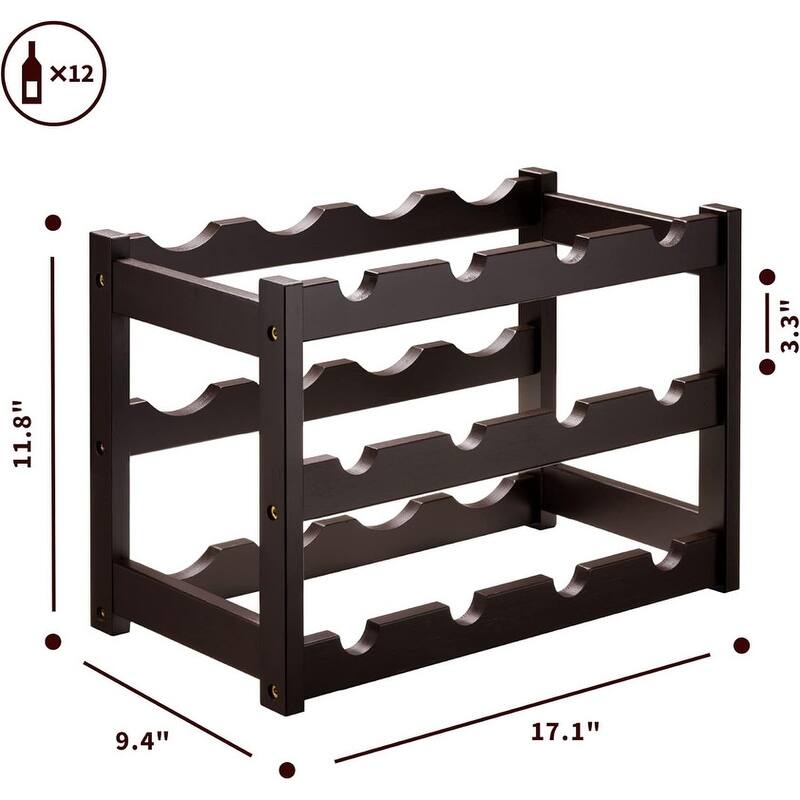 Bamboo Wine Rack, Sturdy and Durable Wine Storage