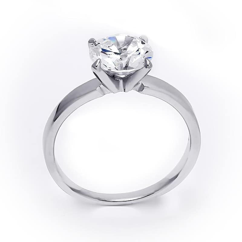 Sterling Silver 2.00 Ct Round Cut Solitaire Wedding Engagement Ring