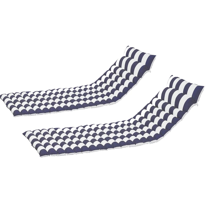 Replacement Cushion For Outdoor Chaise Lounge Chair Patio (Set of 2)
