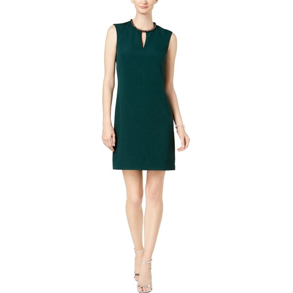 green embellished dress