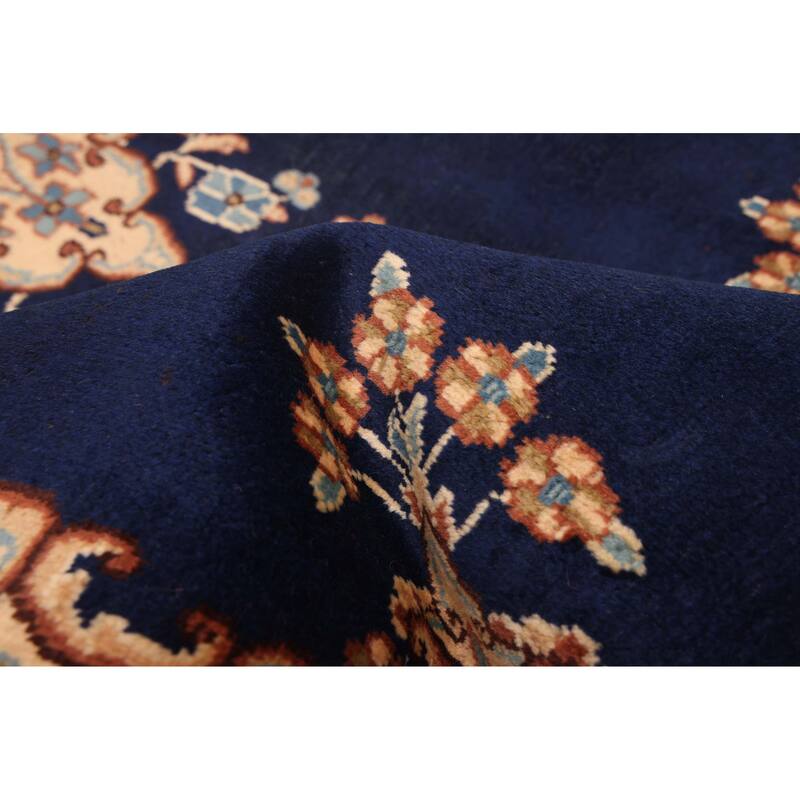 ECARPETGALLERY Hand-knotted Anadol Vintage Navy Wool Rug - 3'2 x 6'4