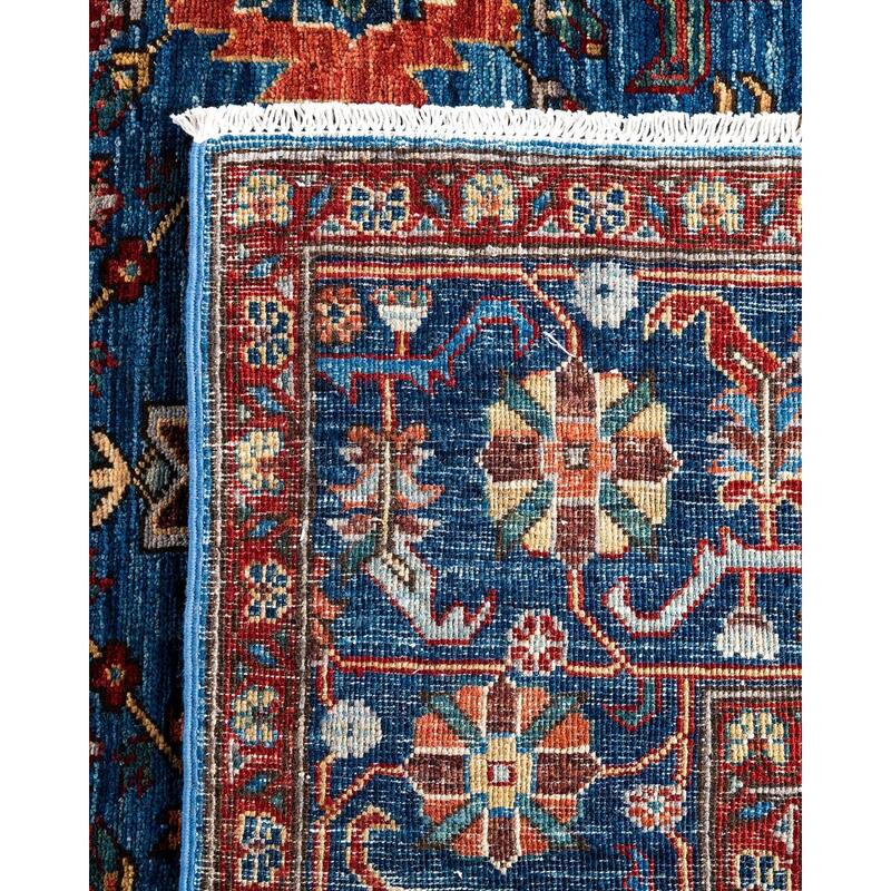 Serapi One-of-a-Kind Hand-Knotted Area Rug - Light Blue, 5' 11" x 9' 0" - 5' 11" x 9' 0"