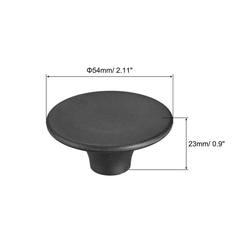 Pot Lid Knob, Stainless Steel Replacement for Pan Pot Cover 2Pcs - 54x23mm - Black