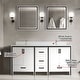 preview thumbnail 16 of 23, Ziva 72 in W x 22 in D White Double Bath Vanity, White Quartz Top, Faucet Set and 30 in Mirrors