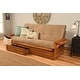 preview thumbnail 13 of 68, Copper Grove Dixie Oak Full-size 2-drawer Futon Frame with Mattress Suede Peat