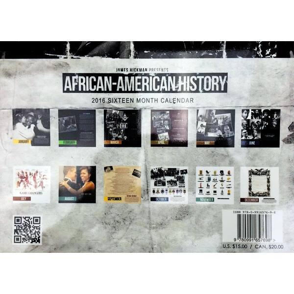 Shop Black History Wall Calendar 2016 African American Overstock