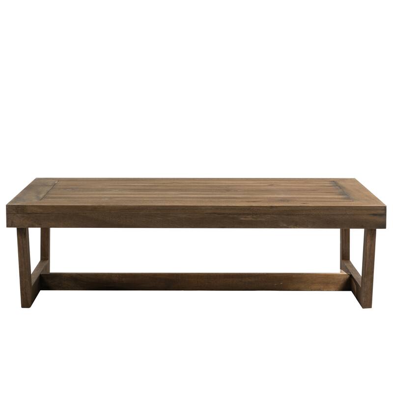 Sectional Wood Furniture 2 Seat Armless Patio Sofa