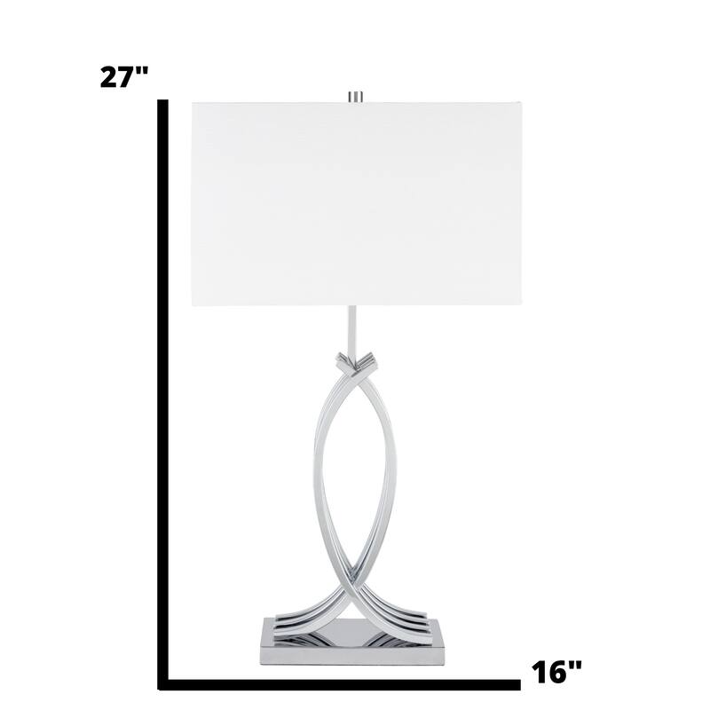 Finesse Decor Unity in Chrome Table Lamp with 3 Brightness Settings