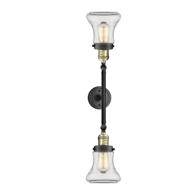 Innovations Lighting Bellmont 2 Light 24" Wide Bathroom Vanity Light - Black Antique Brass / Clear