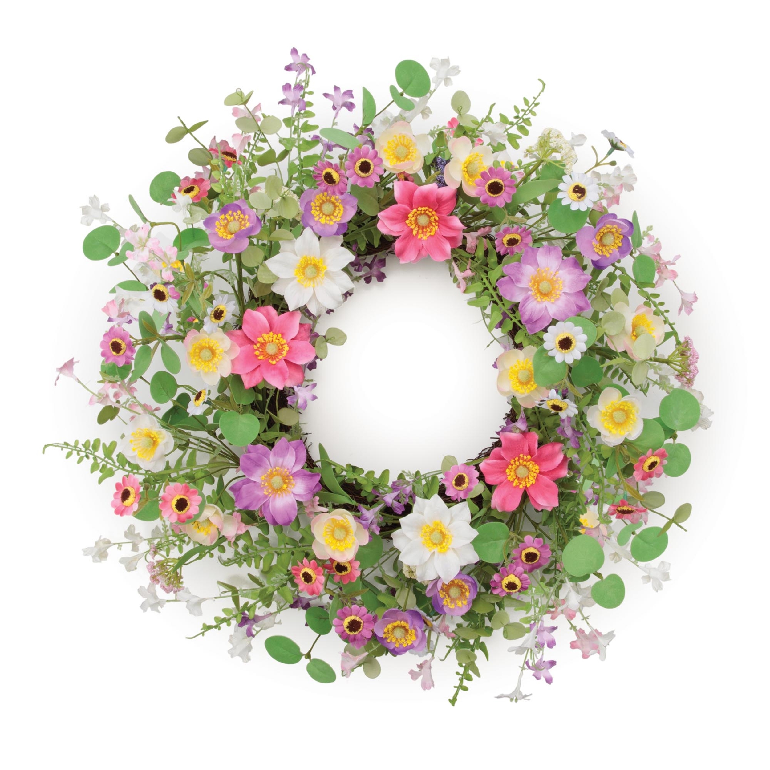 Mixed Wildflower Floral Wreath 22