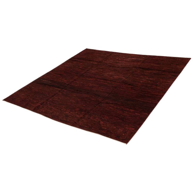 ECARPETGALLERY Hand-knotted Finest Peshawar Ziegler Burgundy Wool Rug - 9'10 x 9'8
