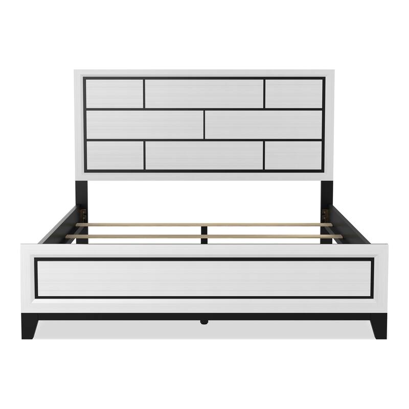 Furniture of America Lante Modern Two-Tone Design Panel Bed
