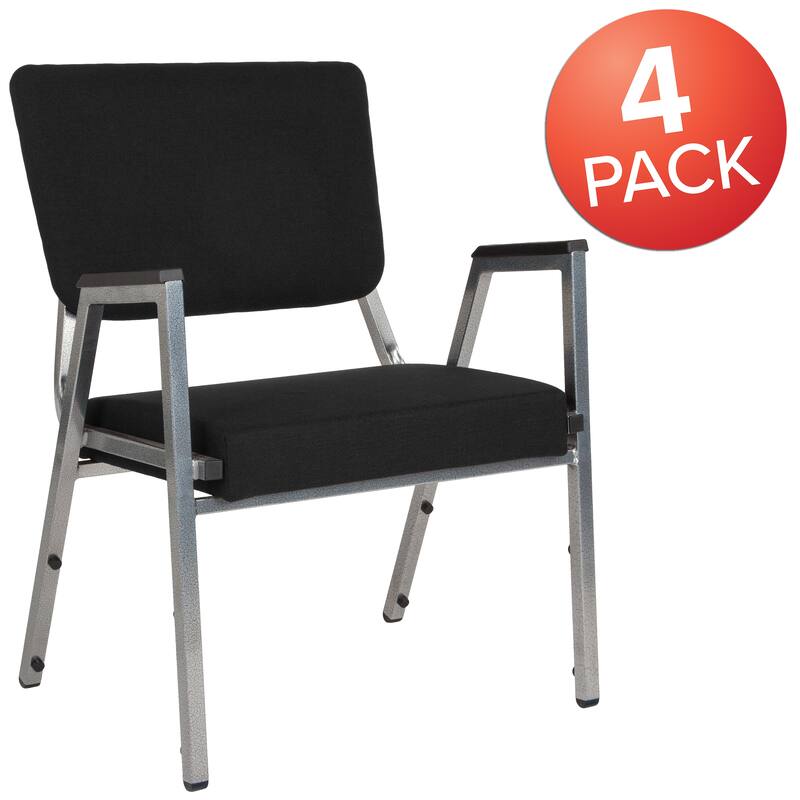 4 Pack Antimicrobial Bariatric Medical Reception Arm Chair