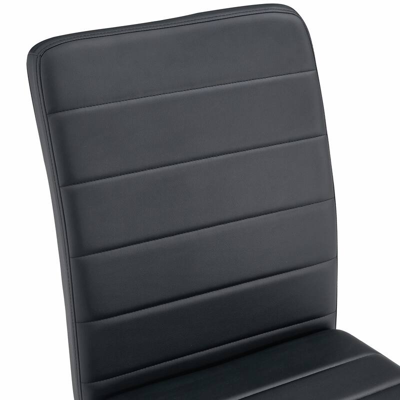 Premium PU Office Dining Chairs with High-Density Foam & Sturdy Iron Legs, Set of 2