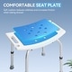 preview thumbnail 3 of 7, Shower Chair, 6 Levels Height Adjustable, Safety Shower Stool with Non-Slip Seat Plate and Foot Pads, 400 LBS Weight Capacity