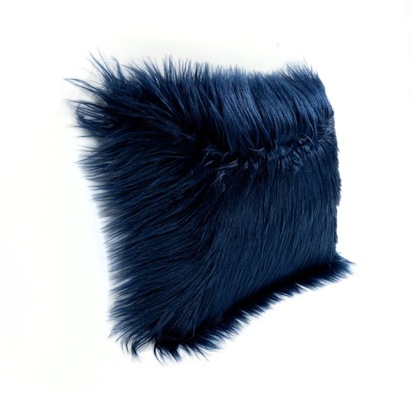 Lush Decor Mongolian Luca Faux Fur Decorative Pillow Cover