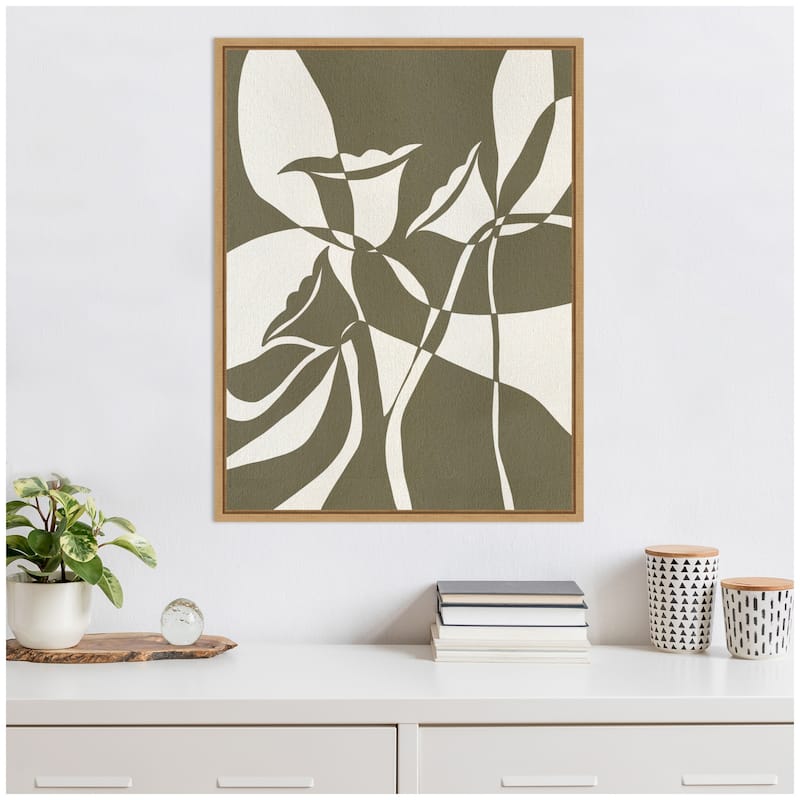 Kate and Laurel Sylvie Boundby Beauty 4 Framed Canvas by Shatha Al Dafai