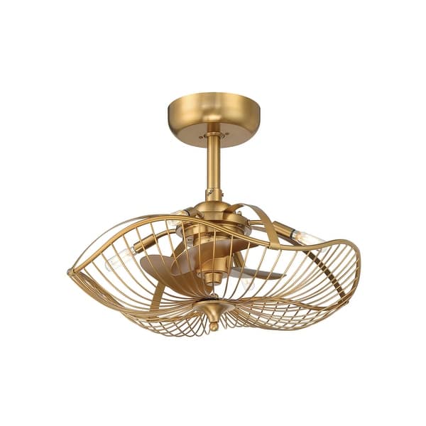 slide 2 of 28, Auri™ 22 inch Ceiling Fan with Remote Control and Dimmable Lights Aged Brass