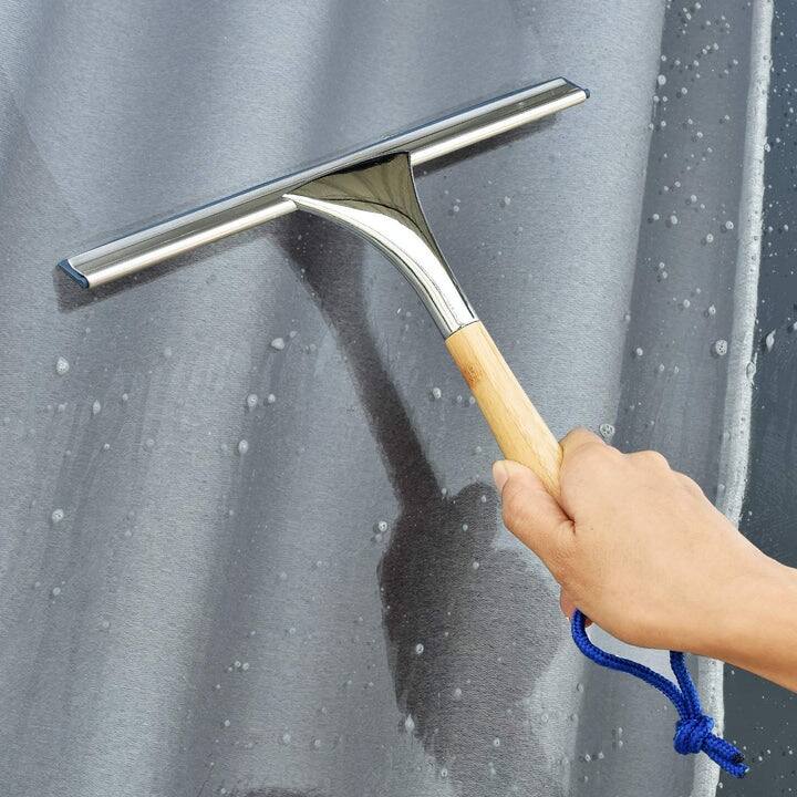 ToiletTree Products All Purpose Bamboo Stainless Steel Squeegee - Rust Proof Deluxe Squeegee with Hanging Hook