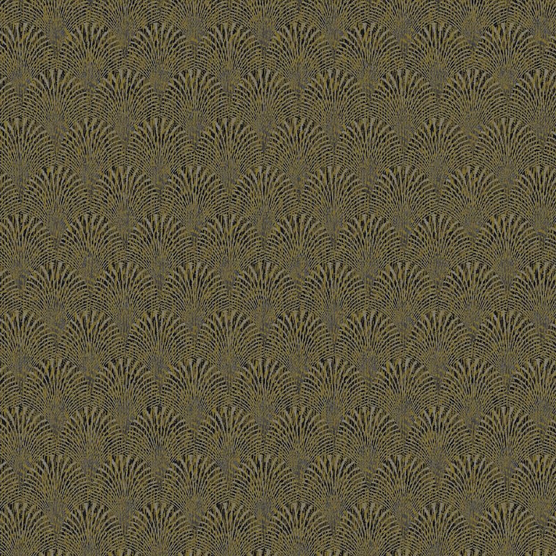 Galerie Wallcoverings Boutique Geometric Fan Non-woven Metallic Wallpaper Roll - 33 feet x 21 inches - Gold