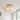 Frieda Modern 3-Light 16" Brushed Brass Clear Glass Flower Flush Mount - 16 inches in diameter x 7.5 inches H