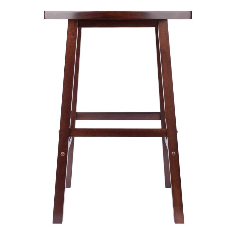 Fan Shape Bar Stool, Walnut - 28.6"H x 19.6"W x 15.7"D