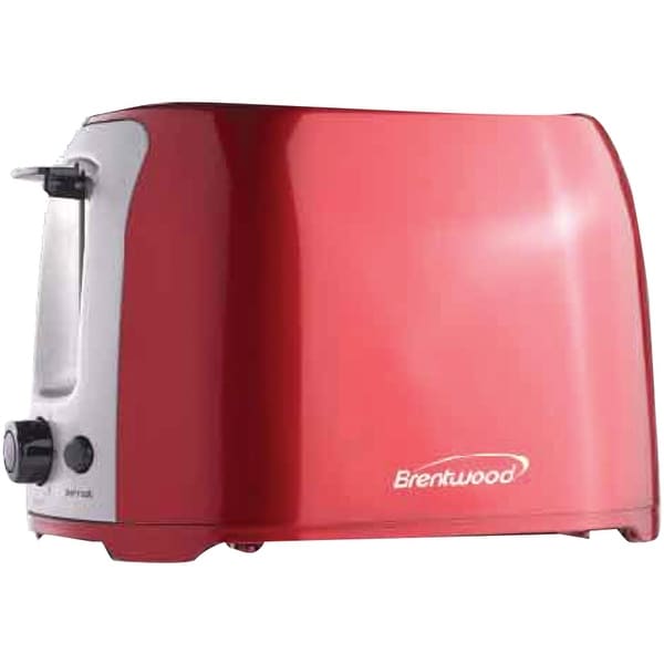 Brentwood appliances ts-292r 2-slice cool-touch toaster with extra-wide slots (red and stainless steel)