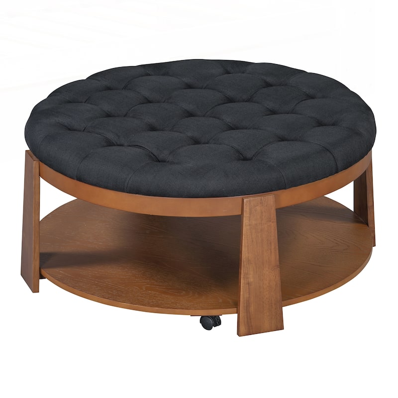 Modern Large Round Ottoman Coffee Table