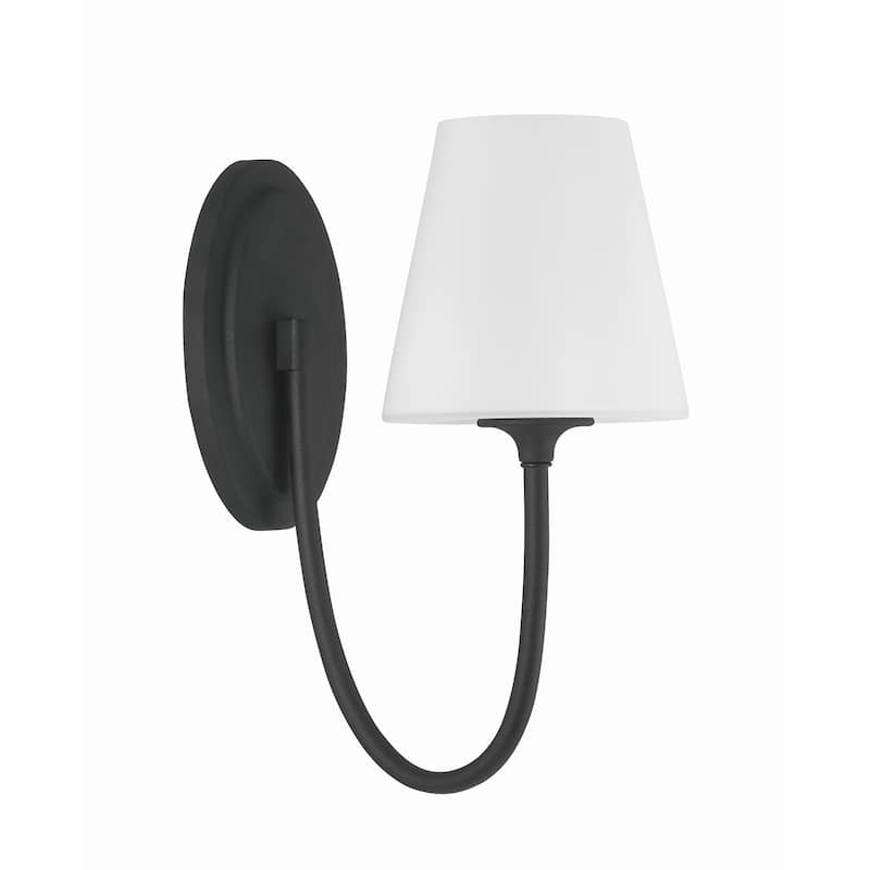Juno 1 Light Black Forged Wall Mount - 6"W x 13"H x 10.25"D