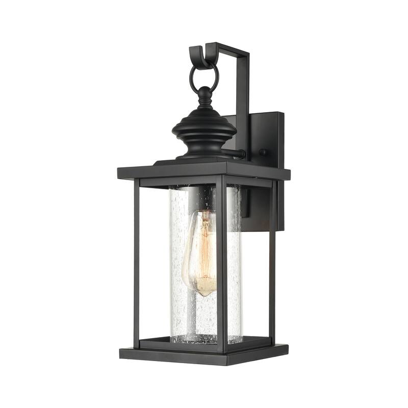 Minersville 17'' High 1-Light Outdoor Sconce - Matte Black - 17 inch Tall - Matte Black