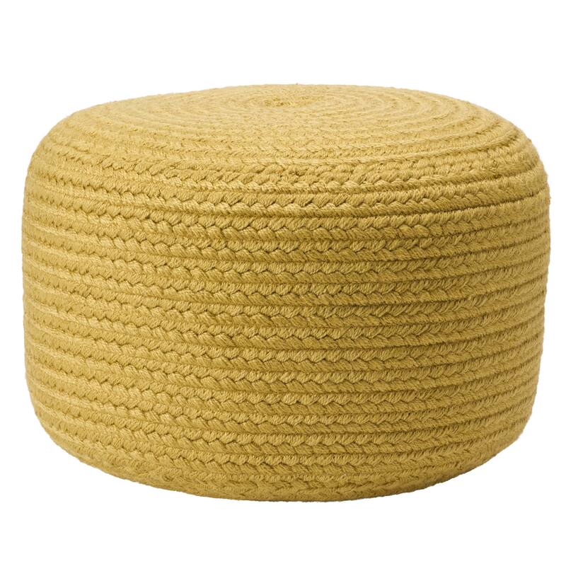 Santa Rosa Indoor and Outdoor Cylinder Pouf - 18"X18"X12" - Gold