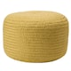 Santa Rosa Woven Jute-look Indoor/ Outdoor Solid Pouf - 18"X18"X12" - Gold