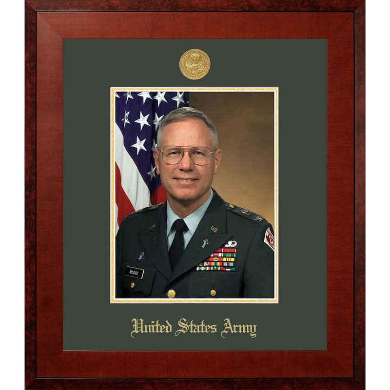 Patriot Frames Army 8x10 Portrait Honors Frame with Gold Medallion