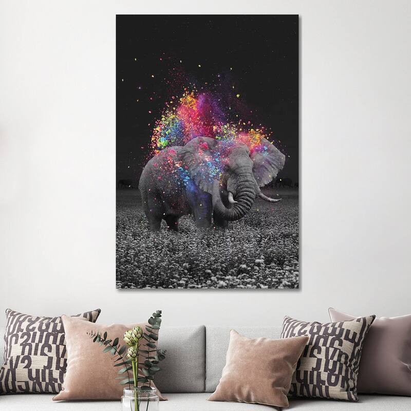 iCanvas "True Colors Elephant" by Soaring Anchor Designs Canvas Print