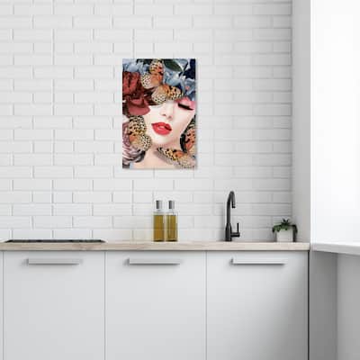 Wynwood Studio Canvas Fashion and Glam Monarch in the Meadow Pink and Pastel Pink Glam Wall Art Canvas Print