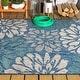 preview thumbnail 27 of 200, JONATHAN Y Floral Textured Weave Indoor/Outdoor Area Rug