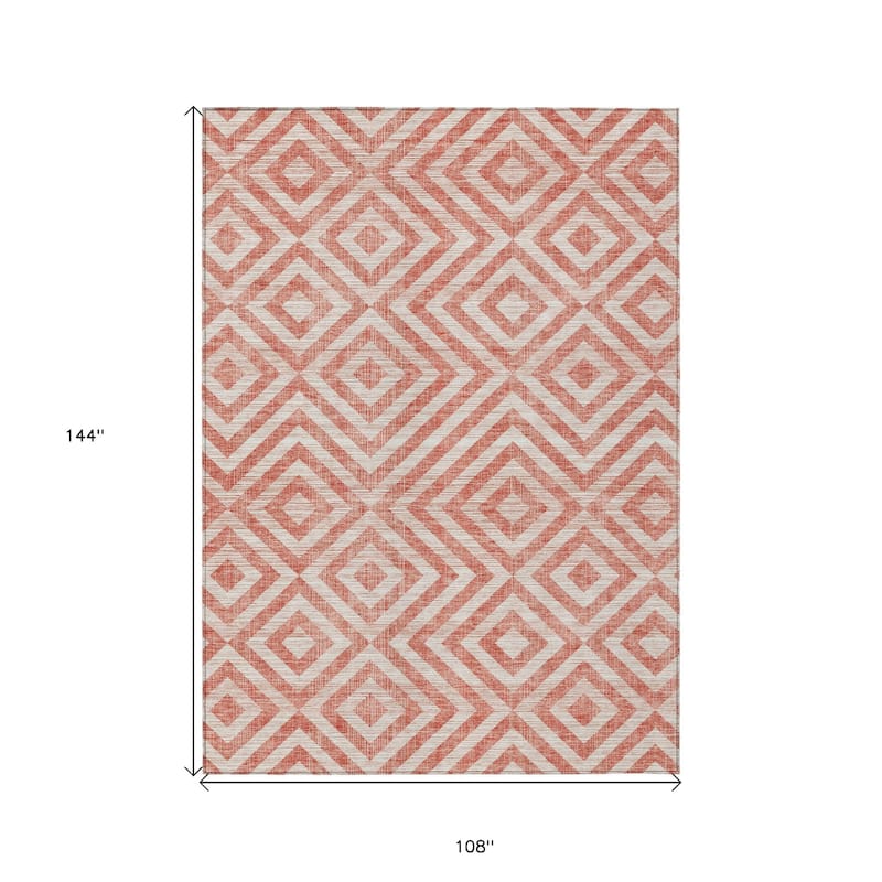 HomeRoots Geometric Transitional Rectangle Outdoor Rug