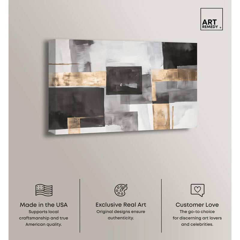 Graphite and Glimmer I Canvas by Art Remedy, Gallery Wrapped