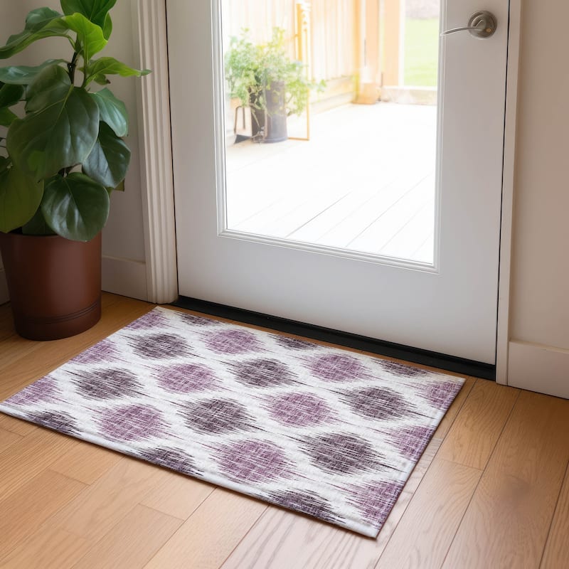 Machine Washable Indoor/ Outdoor Chantille Geo Contemporary Rug