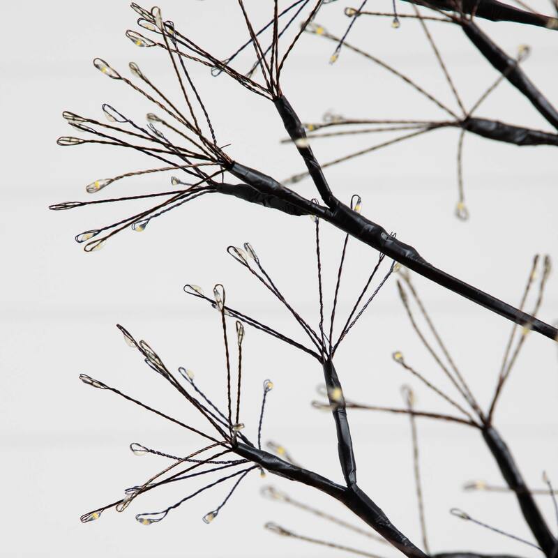 Pre-Lit Halloween Artificial Starburst Tree - 6' - Warm White Fairy LED Lights