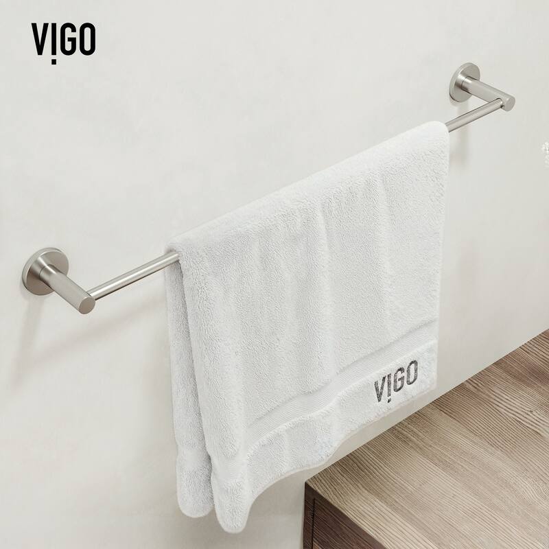 VIGO Cass 3-Piece Bathroom Hardware Accessory Set with 24 in. Towel Bar, Toilet Paper Holder, Hand Towel Holder