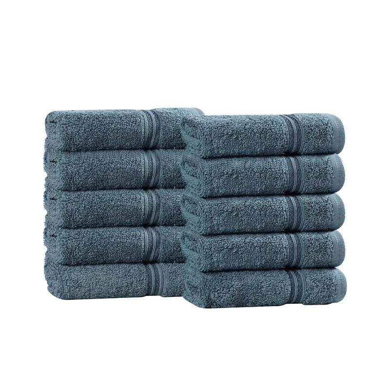 Superior Heritage Egyptian Cotton Absorbent Face Towel Set of 10