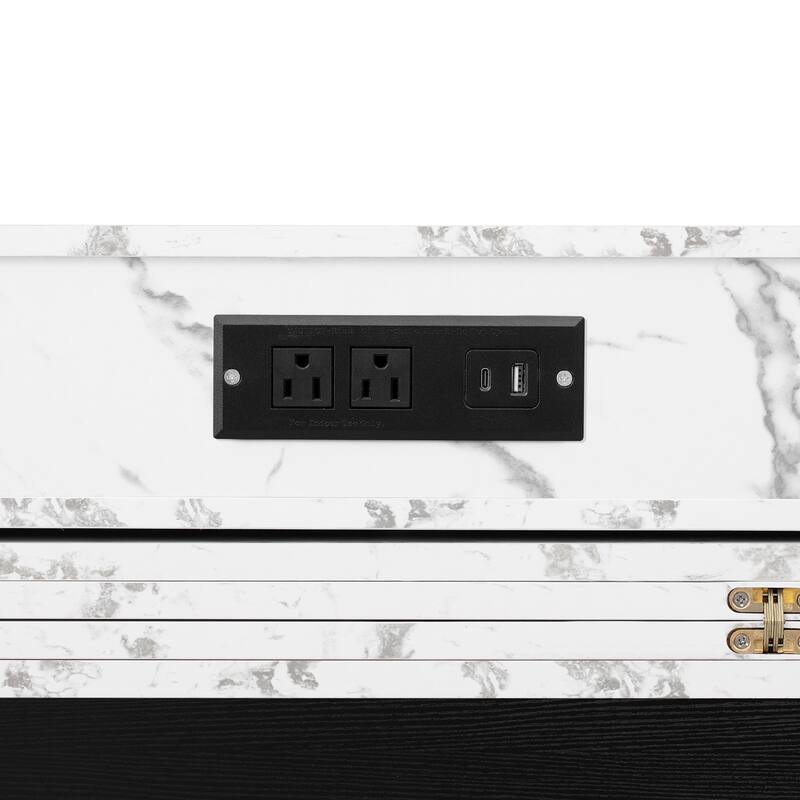 Extendable Dining Table & Rolling Kitchen Island Combo with Folding Top, Drawers & Power Outlet