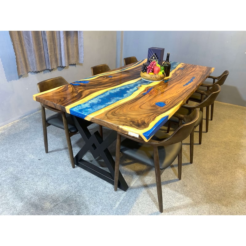Kanab Creek 90" Epoxy Dining Table - Style 4