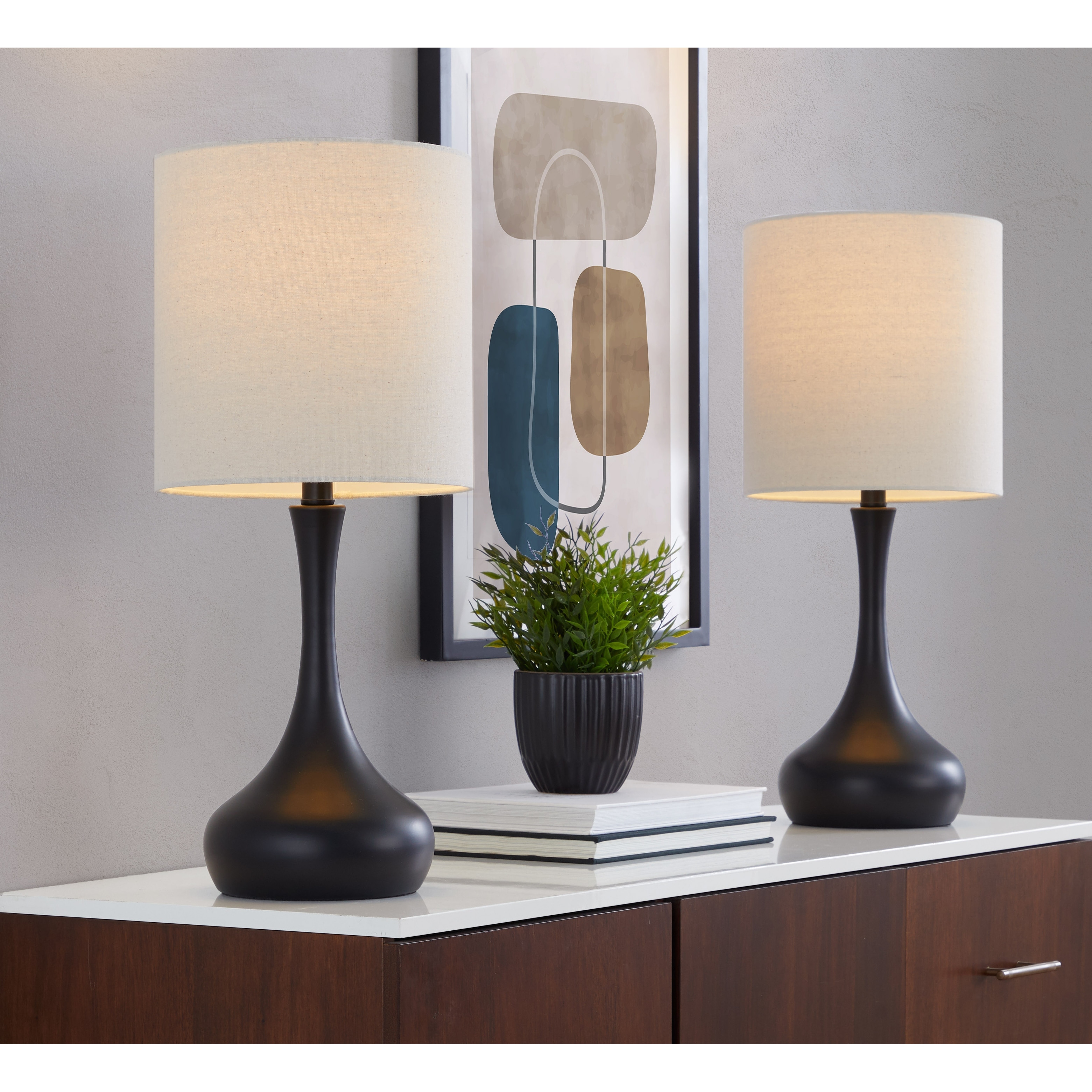 Porch & Den Gavin 24" Metal Table Lamp (Set of 2)