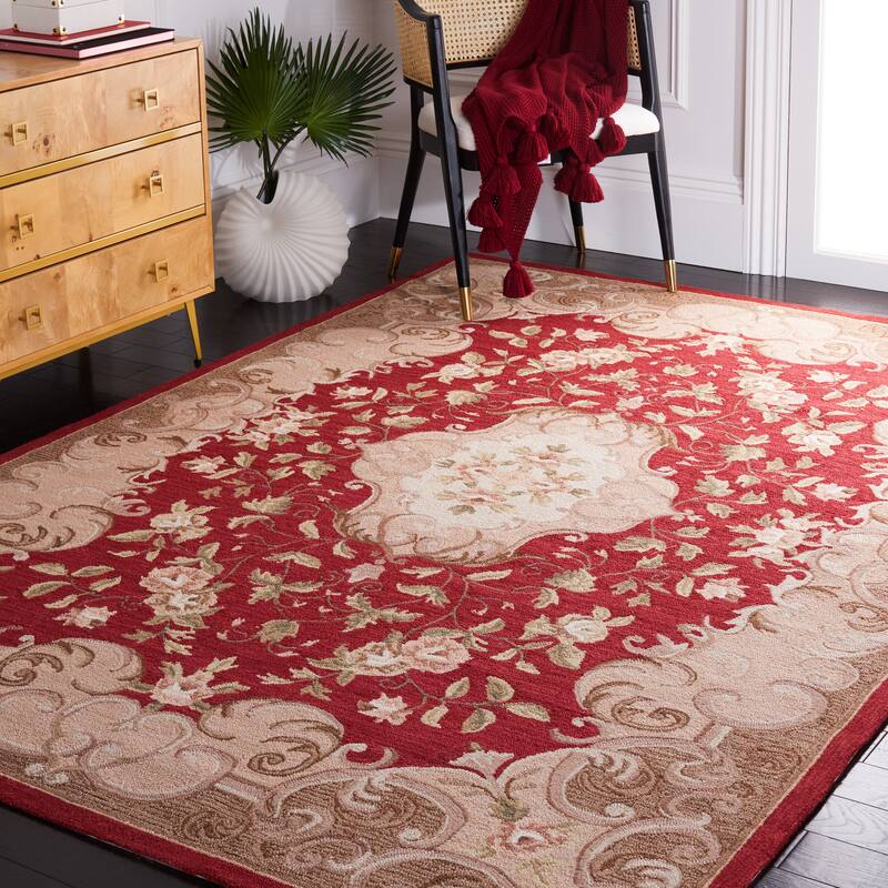 SAFAVIEH Handmade Easy Care Abida Oriental Rug - 4' x 6' - Rust/Sage