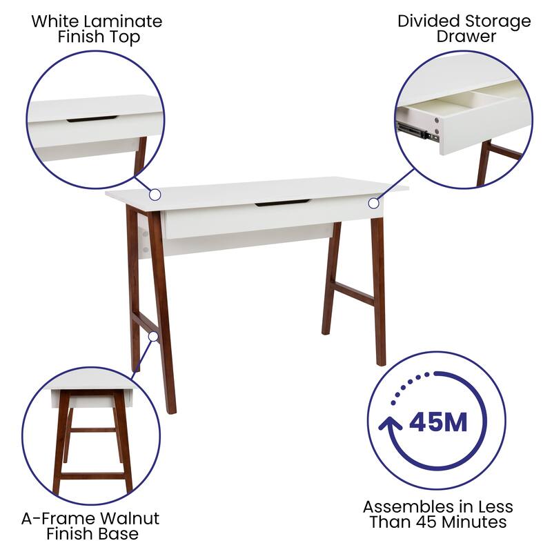 Home Office Writing Computer Desk with Drawer - Table Desk