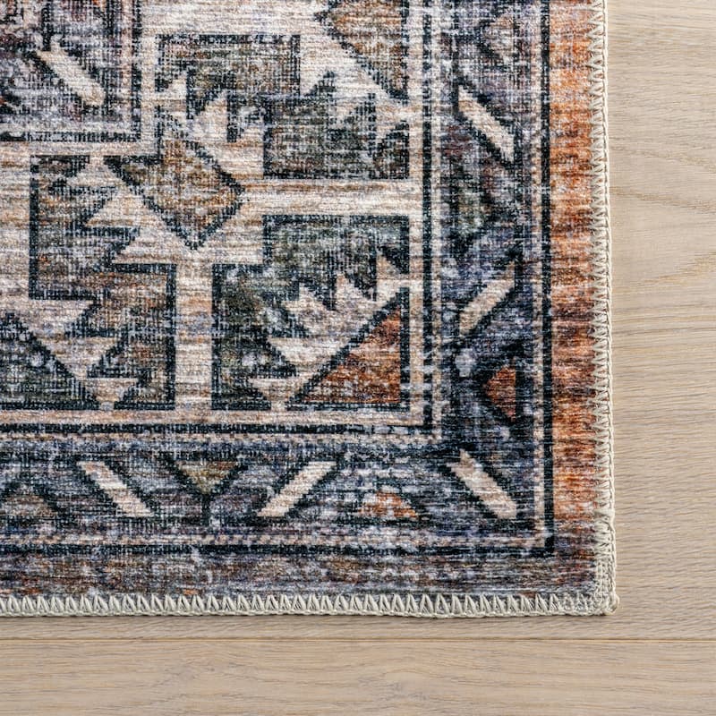 Nuloom Layana SplashGuard Geometric Machine Washable Area Rug