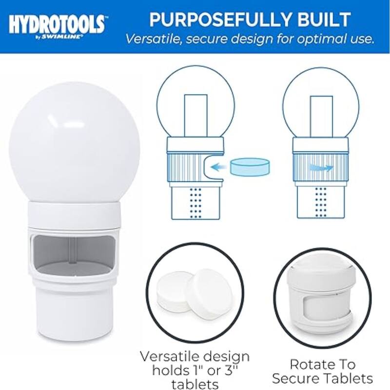 LED Solar Lighted Floating Chlorine Dispenser - 11"